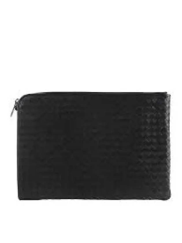 Intrecciato Document Case Clutch Bag Black - BOTTEGA VENETA - BALAAN 2