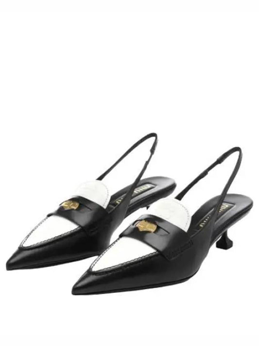 penny loafer slingback heel women shoes - MIU MIU - BALAAN 1