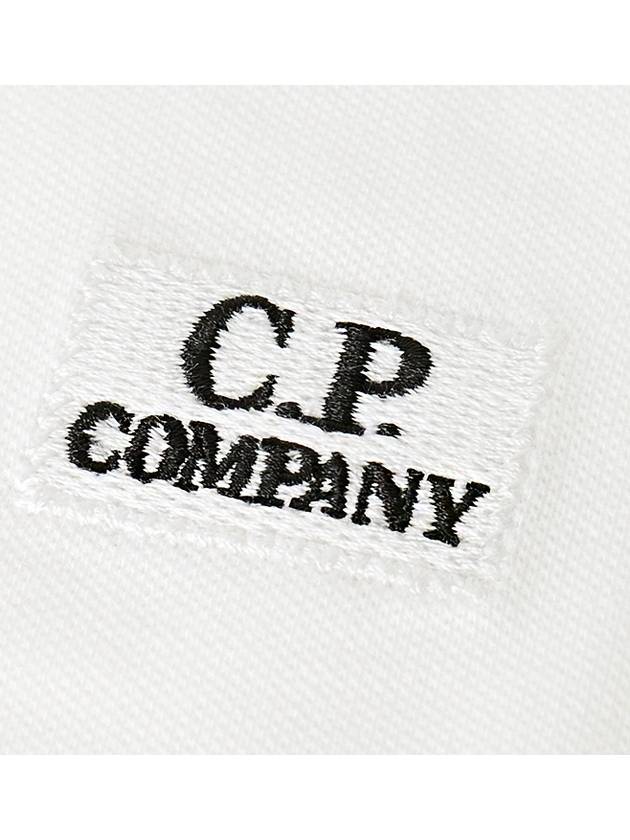 CP Company Slim Fit Short Sleeve Collar T Shirt White 12CMPL054A XL - CP COMPANY - BALAAN 4