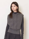 JK Hooded Layered Knit Top Grey - JUN BY JUN K - BALAAN 1