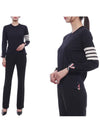 4-Bar Merino Jumper Wool Knit Top Navy - THOM BROWNE - BALAAN 3