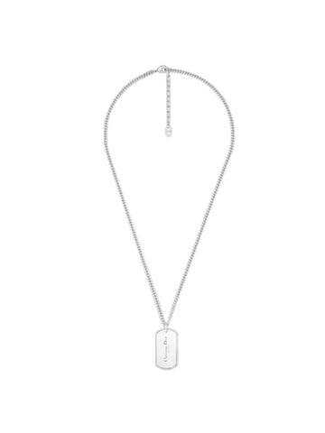 CD Plate Pendant Necklace Silver - DIOR - BALAAN 1