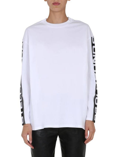 Women's Logo Round Neck Long Sleeve T-Shirt White - STELLA MCCARTNEY - BALAAN 2