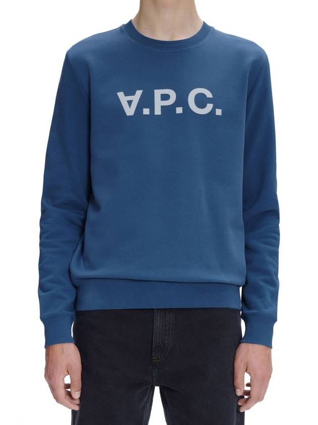 VPC Logo Crew Neck Sweatshirt Blue - A.P.C. - BALAAN 3