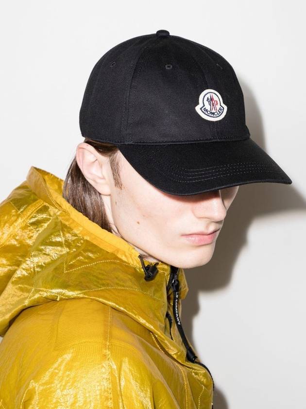 Gabardine Baseball Cap Black - MONCLER - BALAAN 6