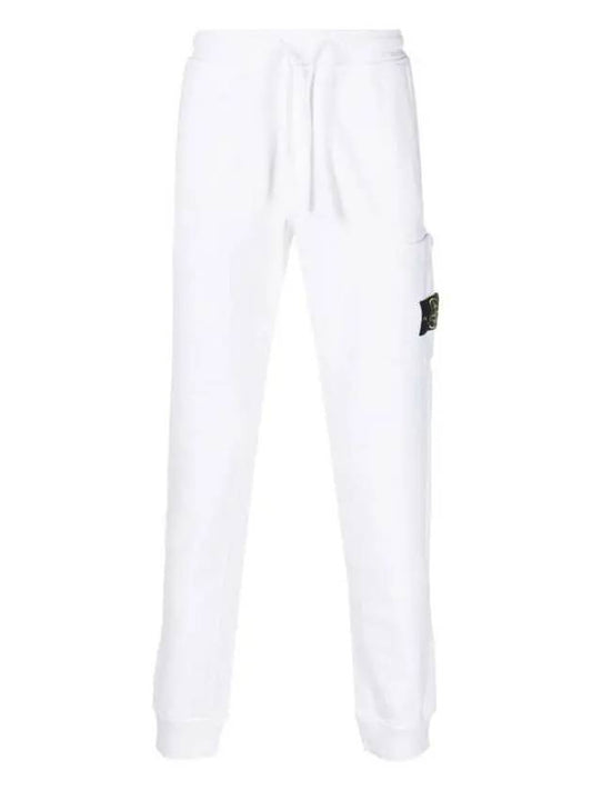 Side Patch Drawstring Track Pants White - STONE ISLAND - BALAAN.