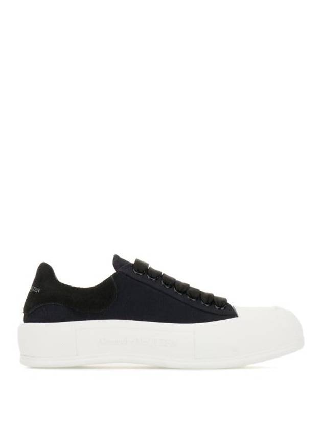 Deck Lace-up Plimsoll Low-top Sneakers Black - ALEXANDER MCQUEEN - BALAAN 2