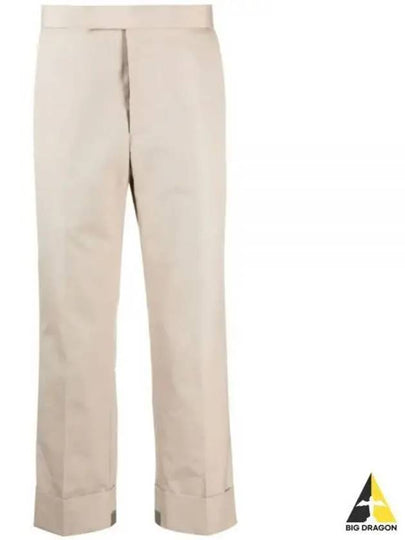 Typewriter Classic Backstrap Straight Pants Beige - THOM BROWNE - BALAAN 2