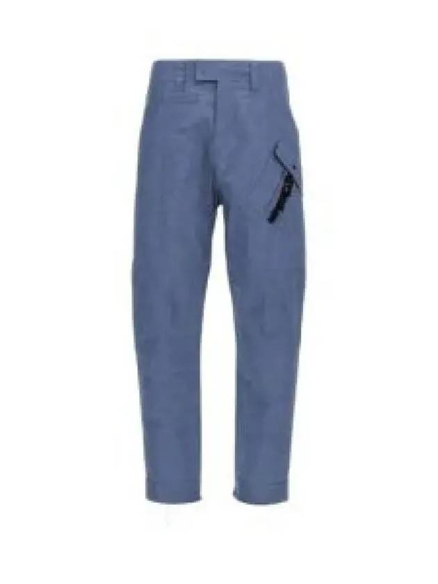 Logo Buckle Straight Pants Blue - DIOR - BALAAN 2