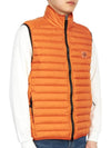 Loom Woven Chambers Recycled Nylon Down Padding Vest Orange - STONE ISLAND - BALAAN 5