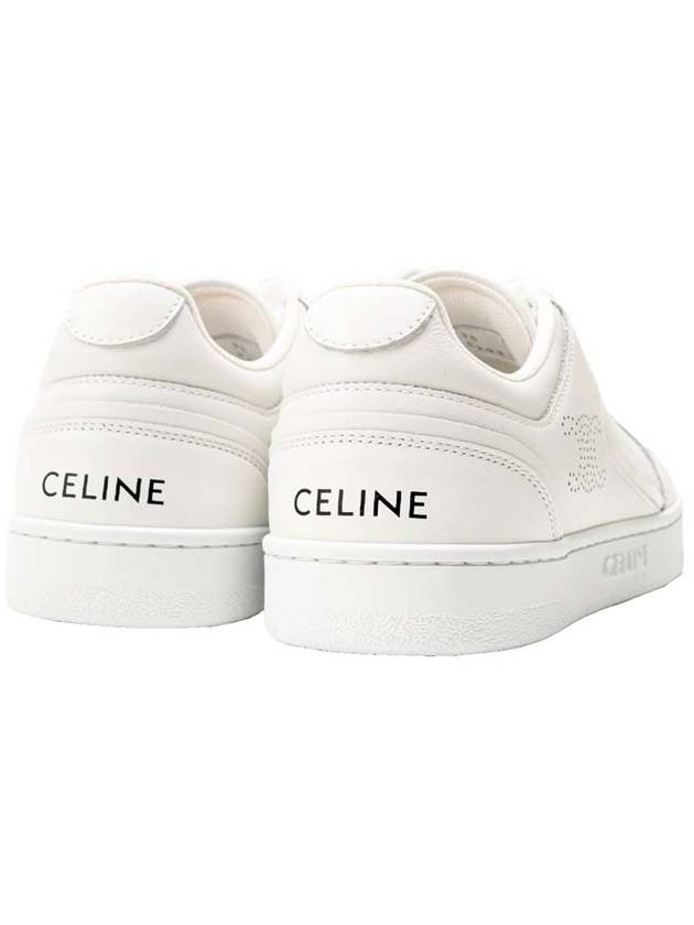 logo on leather low top sneakers white - CELINE - BALAAN 4