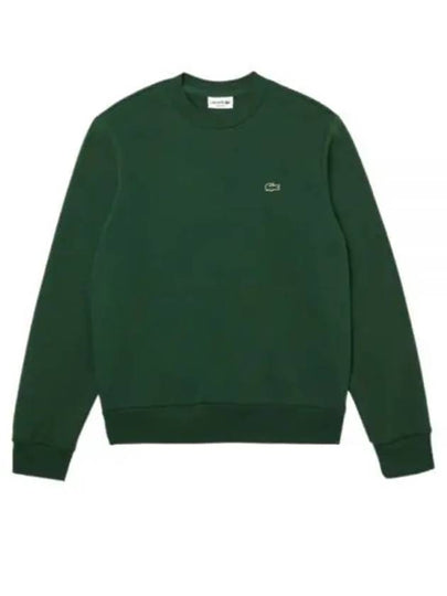 Logo Patch Crew Neck Sweatshirt Green - LACOSTE - BALAAN 2