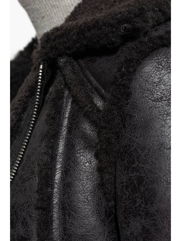 STAND STUDIO Shearling Coat Nyrah, Women's, Black - STAND STUDIO - BALAAN 5