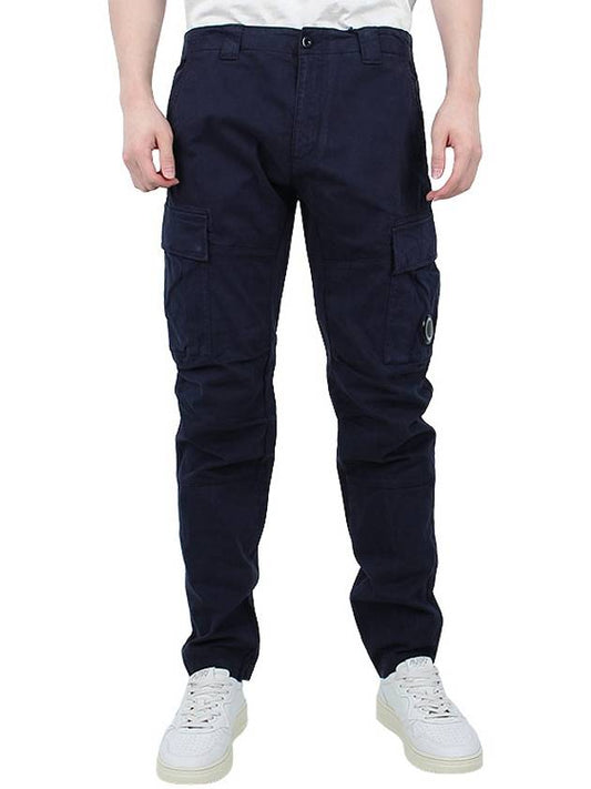 Stretch Satin Cargo Straight Pants Navy - CP COMPANY - BALAAN 2