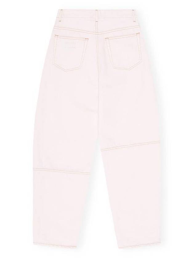 Overdyed Denim Stary Jeans Chalk Pink - GANNI - BALAAN 4