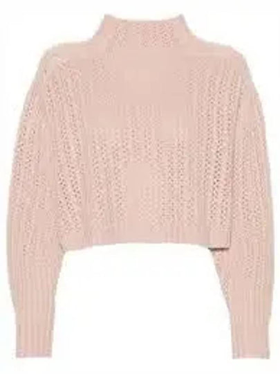 High Neck Back Button Crop Knit Top Pink - MAX MARA - BALAAN 2