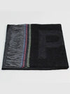 Tilt Logo Wool Muffler Black - PAUL SMITH - BALAAN 3