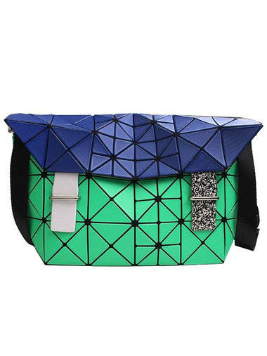 Issey Miyake Baobao Royal Blue Neon Green Flap Cross and Shoulder Bag - ISSEY MIYAKE - BALAAN 1