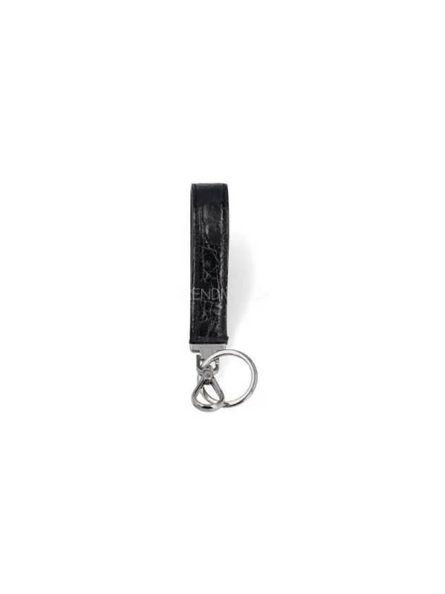 Leather Key Holder Black - PRADA - BALAAN 4