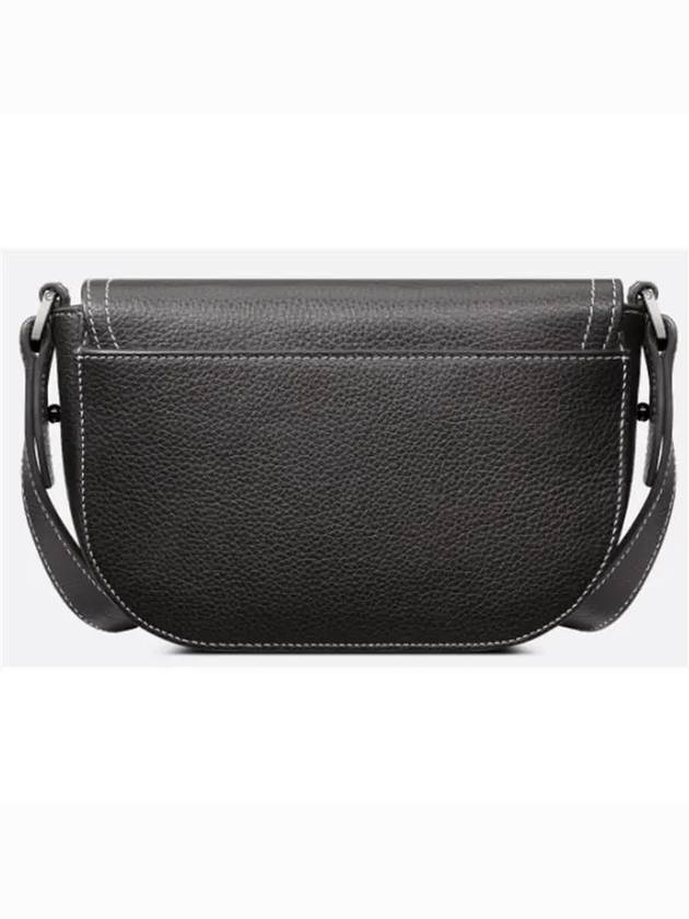 Saddle Strap Grain Calfskin Messenger Bag Black - DIOR - BALAAN 3