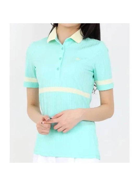 Golf Moira Short Sleeve Polo Shirt Aruba Blue - J.LINDEBERG - BALAAN 1