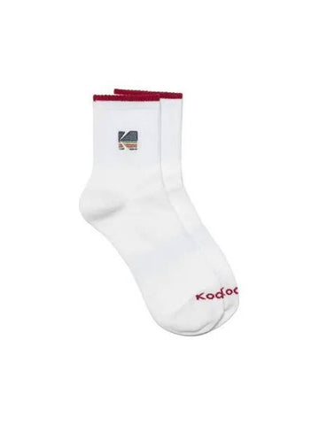 KODAK Rainbow Embroidered Ankle Socks PINK - KODO - BALAAN 1