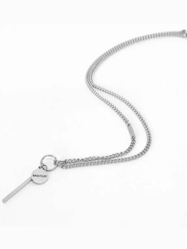 Men's Stick Necklace Surgical Steel Chain CLEF STICK NEC - BASSCLEF - BALAAN 6