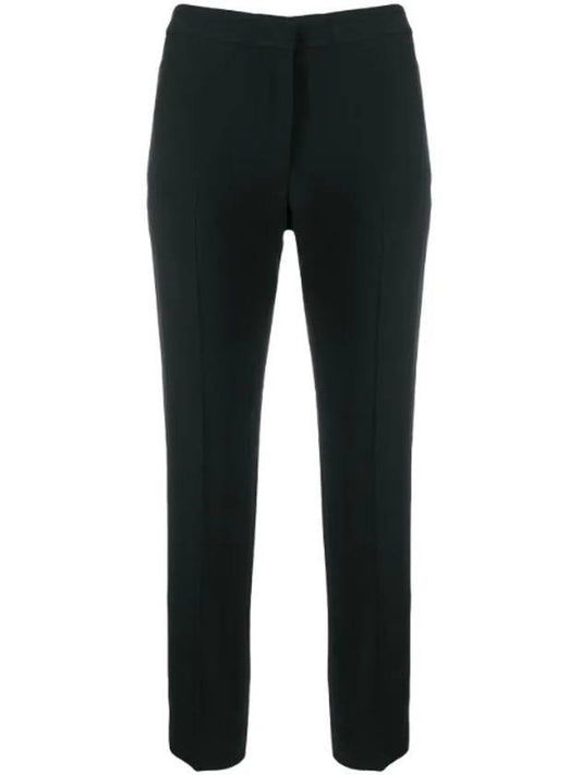 Women's Leaf Crepe Cigarette Straight Pants Black - ALEXANDER MCQUEEN - BALAAN 1