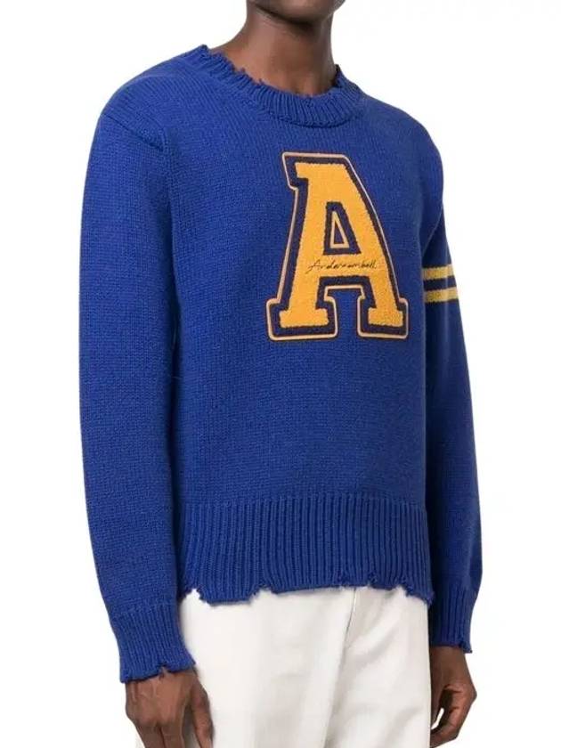 Anderson Bell Varsity Logo Crewnet Sweater ATB785M BLUE - ANDERSSON BELL - BALAAN 3