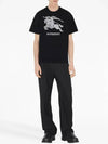 Embroidered EKD Cotton T-Shirt Black - BURBERRY - BALAAN 3