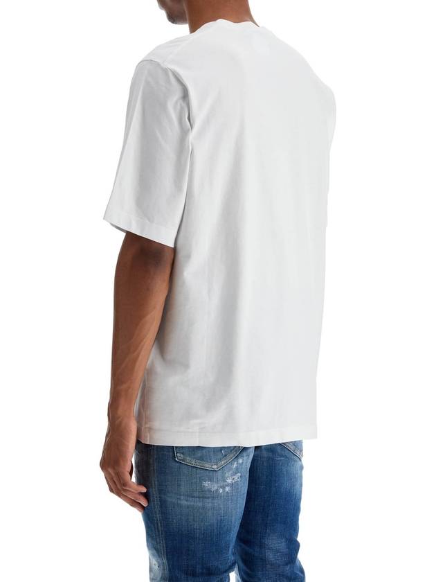 men's white cotton t-shirt with logo - DSQUARED2 - BALAAN 3