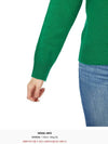 Embroidered Logo Crew Neck Wool Knit Top Green - SPORTY & RICH - BALAAN 10