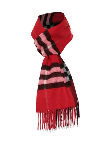 Checked Cashmere Scarf Red - BURBERRY - BALAAN 1