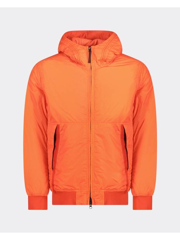 Men's Garment Dyed Crinkle Reps Recycled Nylon Primaloft TC Hooded Jacket Orange - STONE ISLAND - BALAAN 1