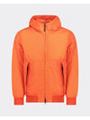 Men's Garment Dyed Crinkle Reps Recycled Nylon Primaloft TC Hooded Jacket Orange - STONE ISLAND - BALAAN 2