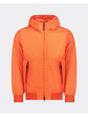 Men's Garment Dyed Crinkle Reps Recycled Nylon Primaloft TC Hooded Jacket Orange - STONE ISLAND - BALAAN 1