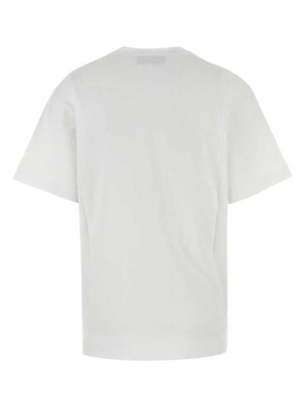 Embroidered Cotton Short Sleeve T-Shirt Off White - GUCCI - BALAAN 3