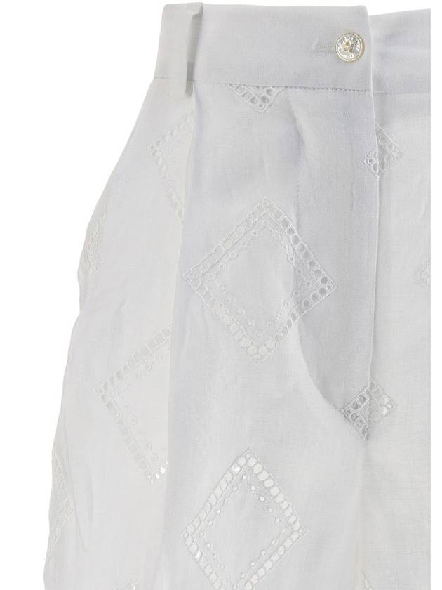 Kiton Embroidered Linen Bermuda Shorts - KITON - BALAAN 3