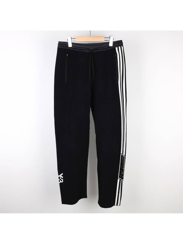 Signed Logo Striped Track Pants Black - Y-3 - BALAAN 2