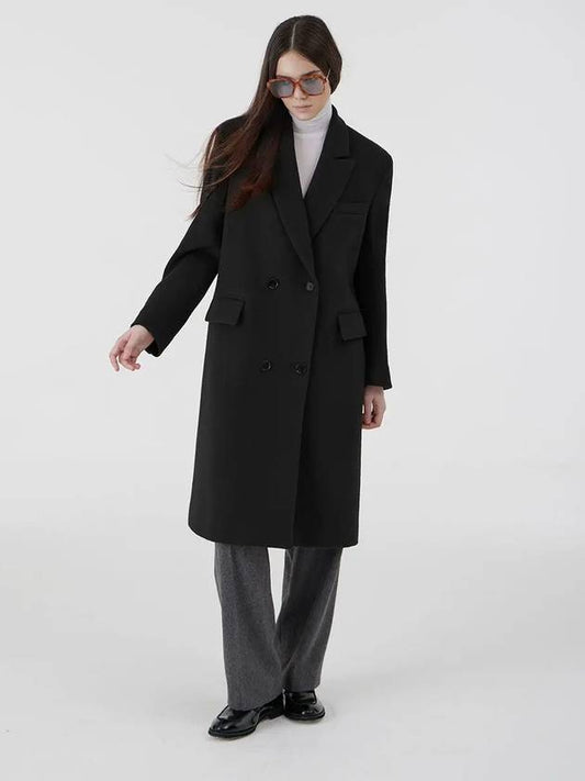Menish Overfit Box Wool Coat Black - VOYONN - BALAAN 2