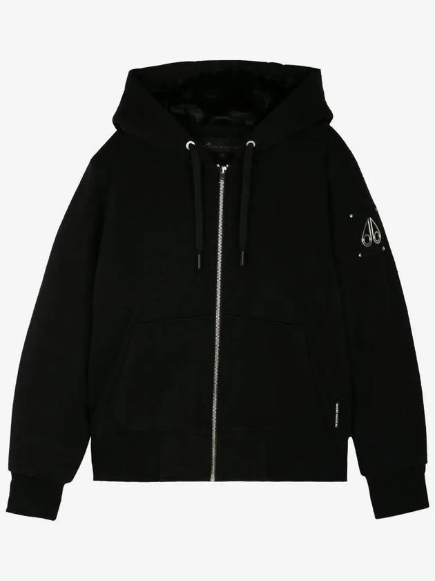 Classic Bunny 2 Zip Up Hoodie Black Lining Black - MOOSE KNUCKLES - BALAAN 3