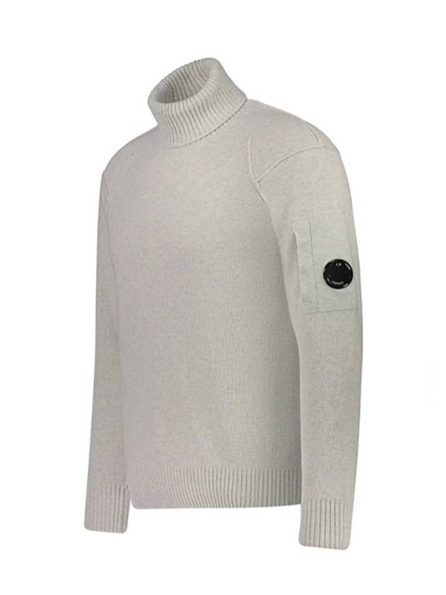 Lambswool GRS Knit Turtleneck Grey - CP COMPANY - BALAAN 3