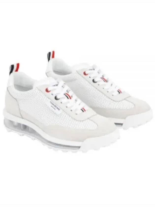 Women Vitello Calf Tech Runner Clear Sole Low Top Sneakers White - THOM BROWNE - BALAAN 2