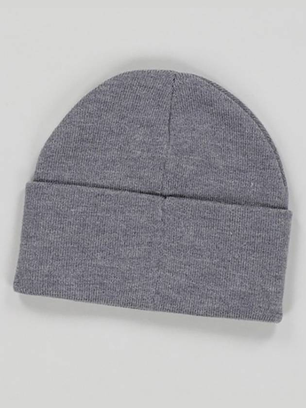 Patch CK Logo Beanie Hat Gray - CALVIN KLEIN - BALAAN 3