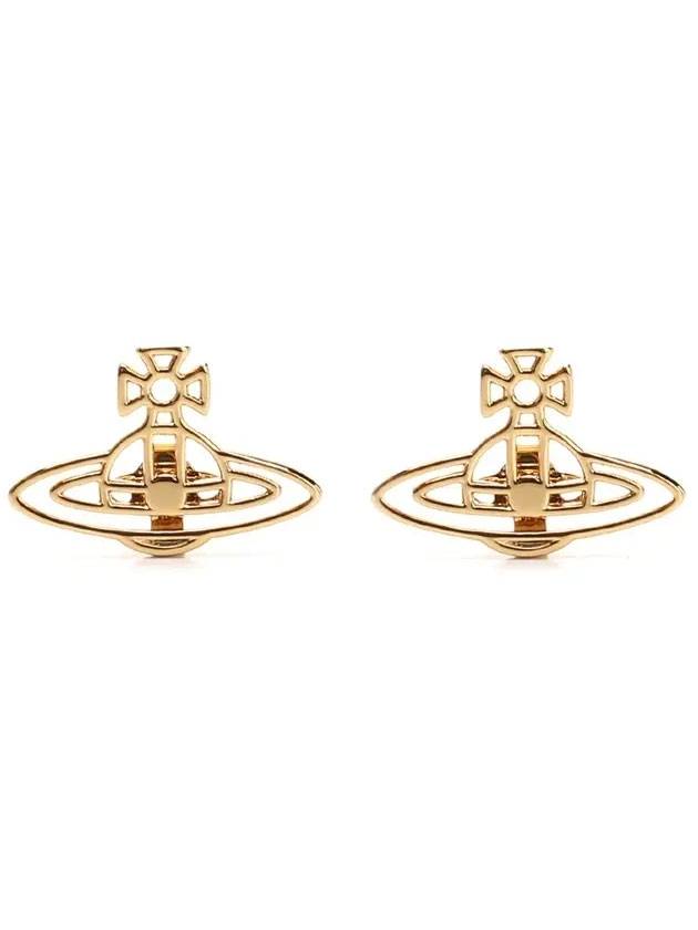 thin line flat ORB earrings gold - VIVIENNE WESTWOOD - BALAAN.