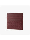 Intrecciato Weaving Card Wallet Wine - BOTTEGA VENETA - BALAAN 4