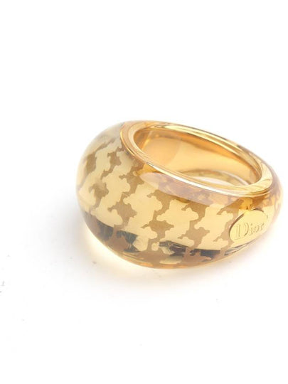 Gold Houndstooth Inclusion Ring No 15 - DIOR - BALAAN 2