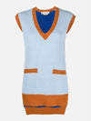 Color Block Cashmere Knit Vest Blue - MARNI - BALAAN 2