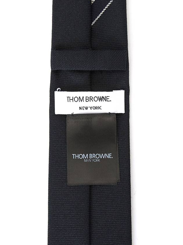 Three-Line Engineer Stripe Wool  Neck Tie Navy - THOM BROWNE - BALAAN 10