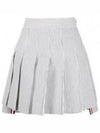 Women's Mini Drop Back Seersucker Pleated Skirt Grey - THOM BROWNE - BALAAN 2